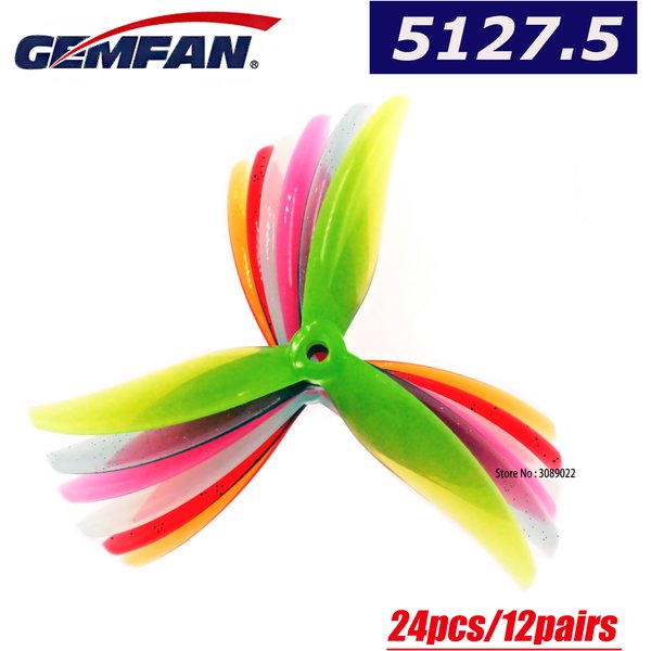 24 stücke/12 paar Gemfan Proxy 5127,5 5 zoll 3 Klinge/Tri-Blade Propeller Requisiten FPV Freestyle für FPV Racing Freestyle Drone Teile