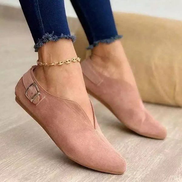 Frauen Ballerinas im Freien lässig Pointe tragen elegante lässige rosa Barfuß Absätze Zapatos de Mujer