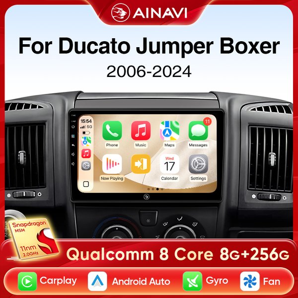 Ainavi Auto Radio Für Fiat Ducato Citroen Jumper Peugeot Boxer 2006-2024 Drahtlose Carplay Android Auto Auto Multimedia DSP BT 2Din