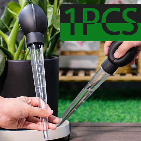 Pipette compte-gouttes portable, échangeur d'eau, plateau pour pot de fleurs, outil de gestion de l'eau avec grand tube d'aspiration pour outils de jardin