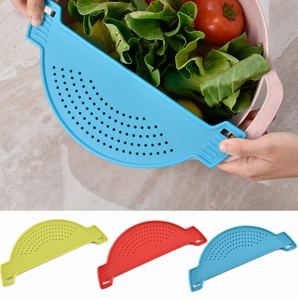 Pfannen-Topfsieb, Kunststoff, Nudeln, Spaghetti, praktisches Abtropfwerkzeug, Topfsieb, Pfannenabtropffläche für die Küche zu Hause, einfaches Entleeren