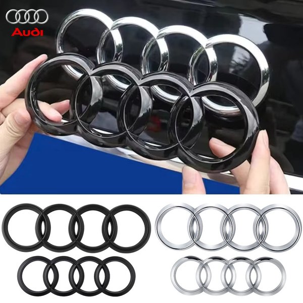 1PCS Autocollant décoratif ABS pour emblème avant et arrière de voiture pour Audi Sline A1 A2 A3 A4 A4L A5 A6 A7 A8 A8L TT Q1 Q2 Q3 Q4 Q5 Q6 Q7