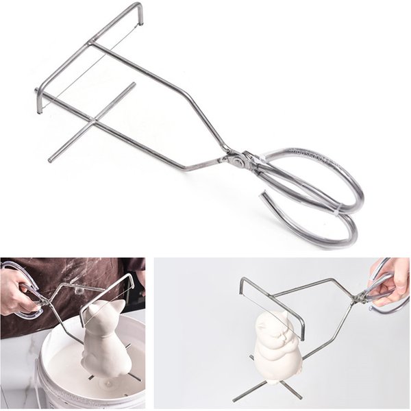 Outils de poterie, nouvelles pinces à découper la boue en acier inoxydable, Clip de glaçure trempée, artisanat en céramique, Clip d'argile en céramique émaillée trempée