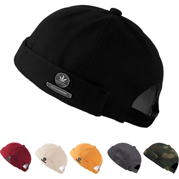 Bonnets sans bords à la mode pour hommes et femmes, rétro Hip Hop, casquette ronde décontractée en tissu velours côtelé, casquette polyvalente en peau de Melon
