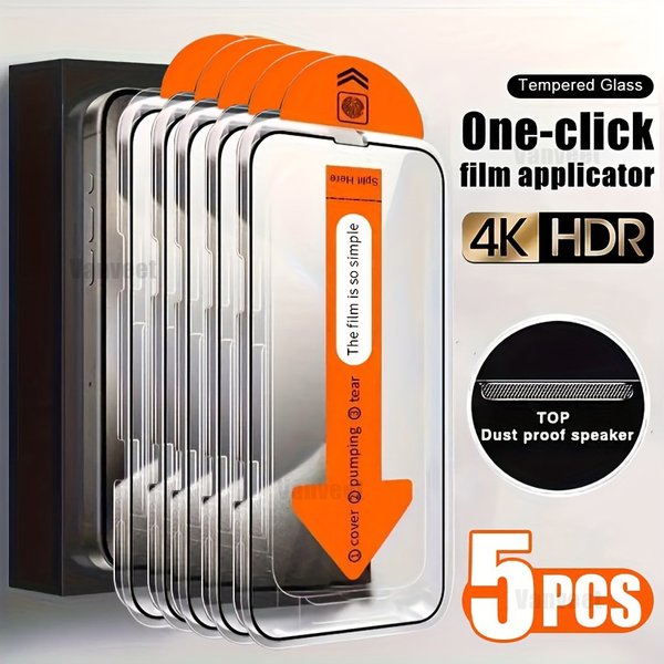 Displayschutzfolie aus gehärtetem Glas für iPhone 16 15 14 13 12 11 17 Pro Max 16e Schutzfolie iPhone16 Pro Max XR X XS Max 7 8 16Plus