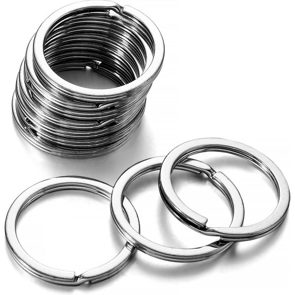10/20 pièces 15-35mm en acier inoxydable porte-clés anneau fendu porte-clés porte-clés anneaux pour bricolage porte-clés fabrication de bijoux accessoires