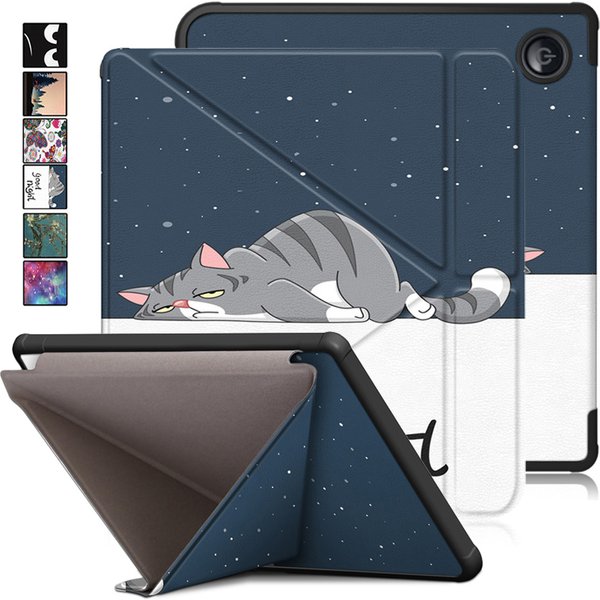 Étui en cuir peint pour Kobo Sage, housse de nuit mignonne, coque de support, 8 pouces, 2021