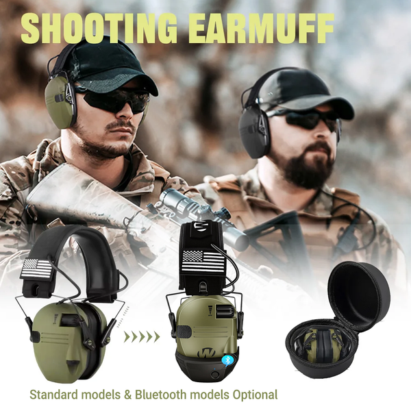 Casque anti-bruit actif pour la chasse/tir en extérieur, protection auditive, écouteurs tactiques pour renforcer la voix humaine