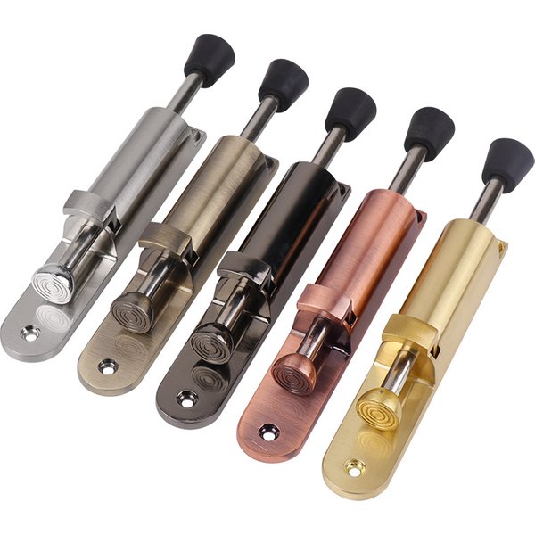 Spring Loaded Telescopic Door Stopper Adjustable Position Zinc Alloy Heavy Duty Door Locks Holder Stop Wall Protector HomeTools