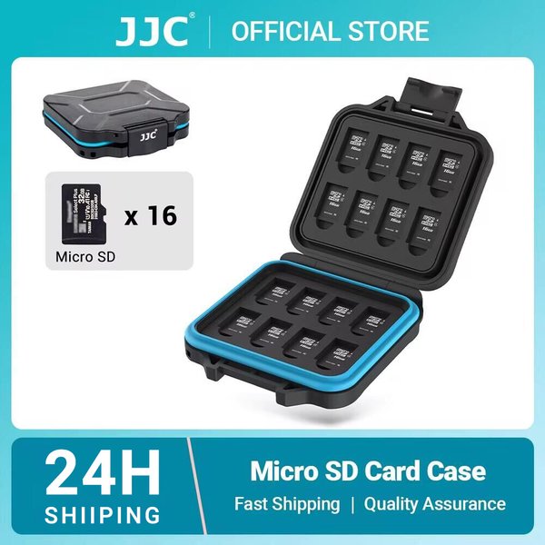 Jjc 16 Steckplätze Micro SD Karten etui Aufbewahrung sbox Soft Foam Microsd Karten halter wasserdichter Speicher karten Organizer für 16 tf Karten