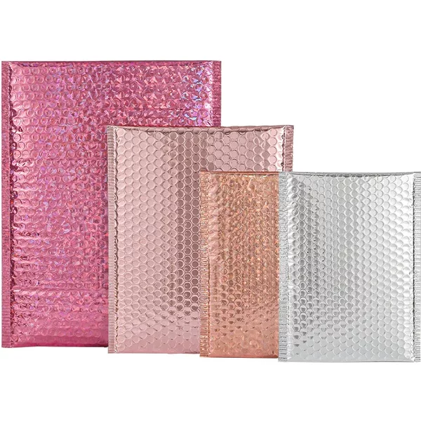 10 Teile/los Blase Mailer Aluminisierte Taschen Laser Umschlag Selbst Dicht Post Geschenk Verpackung Taschen Buch Versand Paket Bunte Taschen