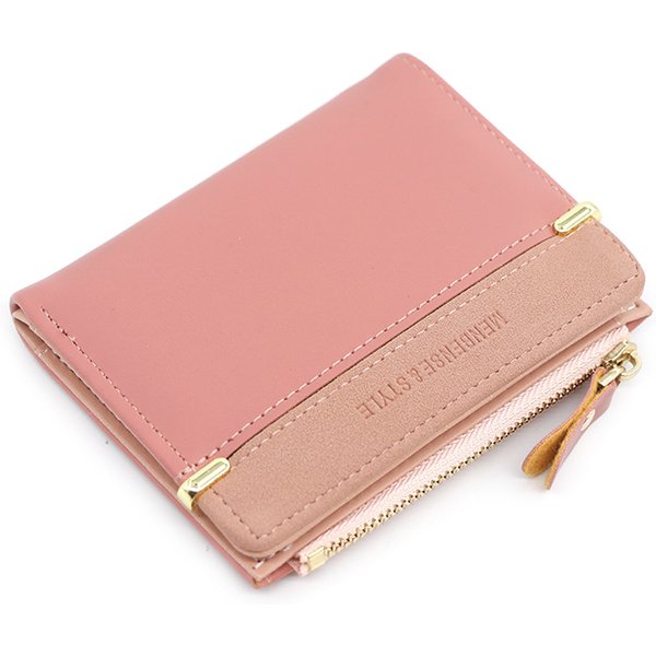 Damen-Geldbörse, kurz, rosa, Geldbörse, modische Geldbörsen für Damen, Kartenhalter, kleine Damen-Geldbörse, weibliche Haspe, Mini-Clutch für Mädchen