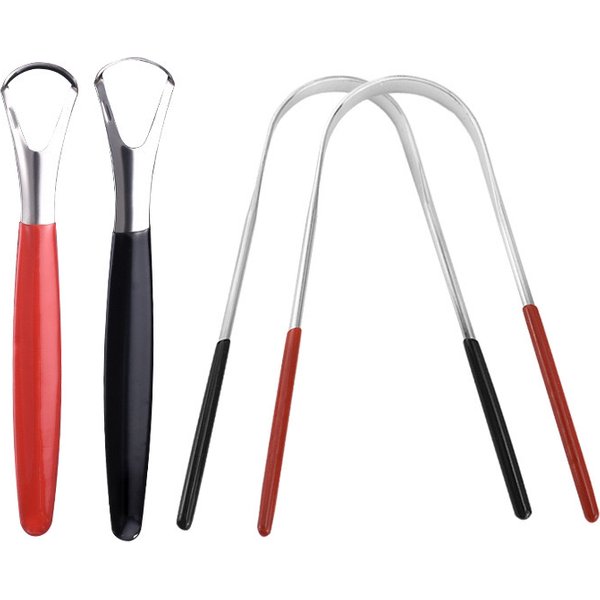U Shape Tongue Scraper Stainless Steel Tongue Coating Cleaner To Remove Bad Breath Oral Care Tools