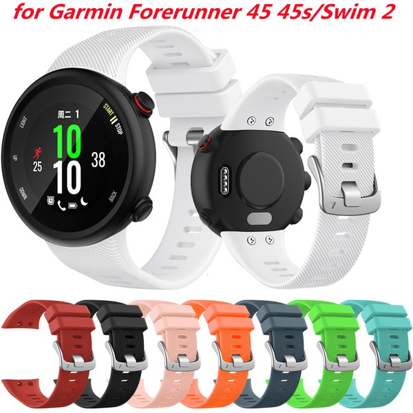 Bracelet en silicone de haute qualité pour montre connectée Garmin Swim 2, bracelet de sport pour Garmin Forerunner 45 45s, accessoires