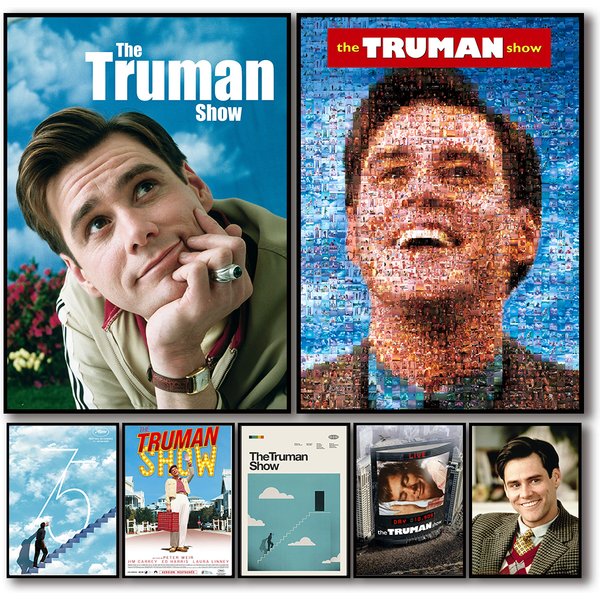The Truman Show Poster Aesthetics Retro Movie Quotes Free Guy Film Details Canvas Painting Decoration Wall Art Mural Room Decor