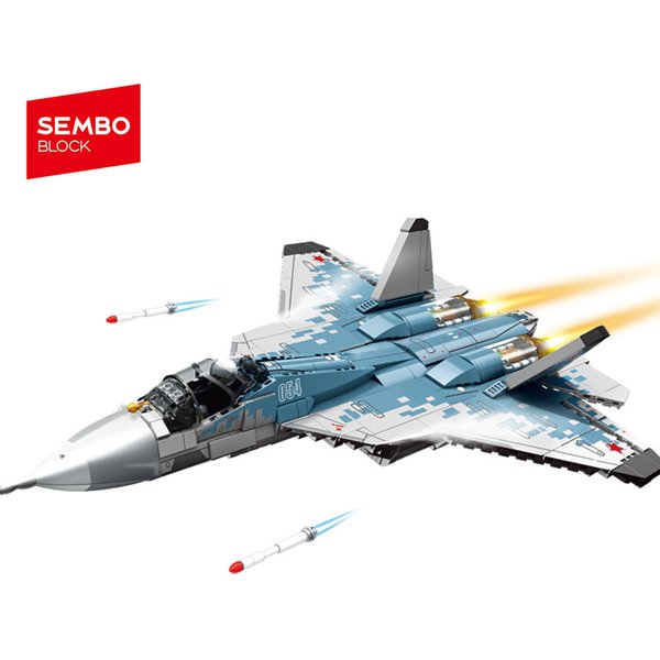 SEMBO BLOCK militaire Aircra furtif combattant armes blocs de construction avion de chasse modèle briques jouets pour garçons cadeaux de noël