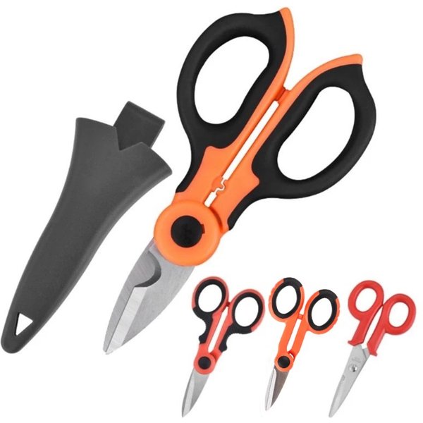 Ciseaux en acier à haute teneur en carbone 2/1, outils de ciseaux ménagers, ciseaux d'électricien, outils de dénudage de fil pour tissus, papier a.