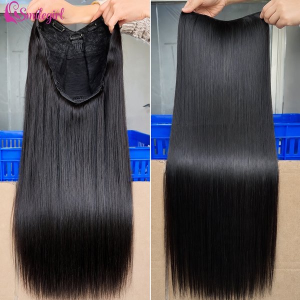Perruques en cheveux naturels, modèle V, cheveux brésiliens lisses, sans cheveux à laisser, sans couture, perruque entièrement réalisée à la machine, densité 220, couleur noire naturelle, pour femmes,