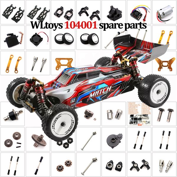 WLtoys 104001 Original-Ersatzteile: Hauptplatine, Lenkgetriebe, Differentialgetriebe, Lenkarm, Motor, Schwingarm, Empfänger
