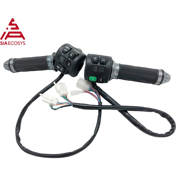 SiAECOSYS Z6 interrupteur combiné d'accélérateur pour Scooter électrique avec fonction de frein de stationnement poignée de guidon étanche pour Scooter électrique