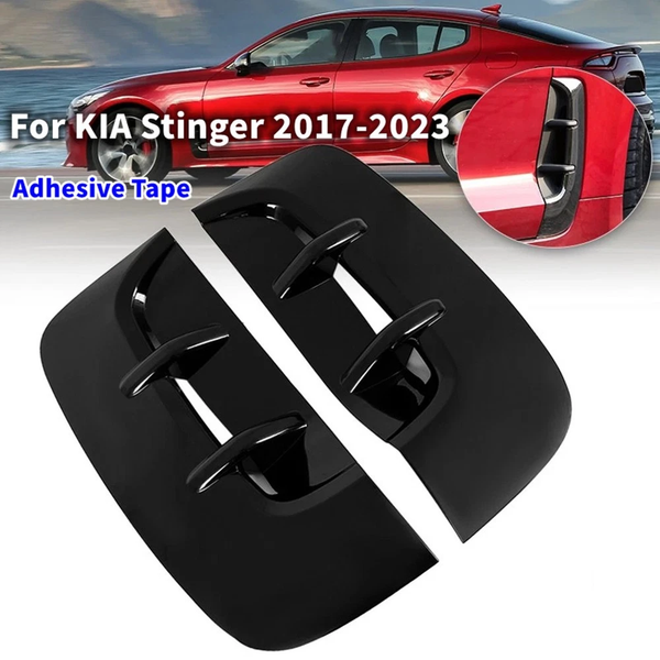 Naklejki na boczne wloty powietrza do Kia Stinger 2017-2023, 2 szt., nakładki dekoracyjne na błotniki, osłony wlotu powietrza, akcesoria.