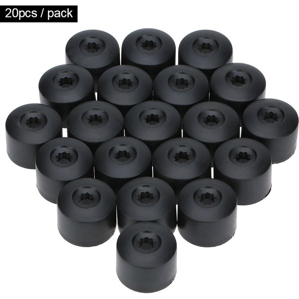 20Pcs 17mm Car Wheel Nut Cover Bolt Cap Removal Tool for VW Golf Bora Passat Bolt Heads Protect Caps Star Hole
