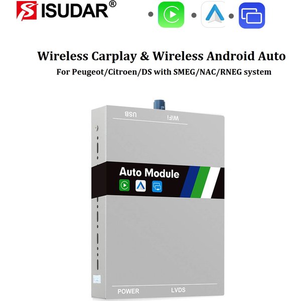 Kabelloses Carplay Android Auto für Peugeot Citroen RNEG2 SMEG NAC System Picasso C4 C5 DS4 DS3 308 508 DS5 RT6 Modulbox Airplay