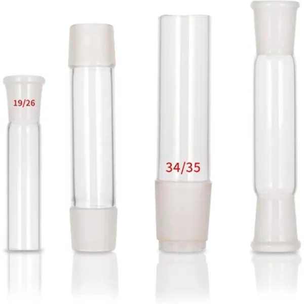# 10 # 14 # 19 # 23 # 29 # 34 # 40 # 45 # 50 # 60-gelenkiges, ein-/beidseitiges Glas-Adapterrohr mit männlichem/weiblichem Labor