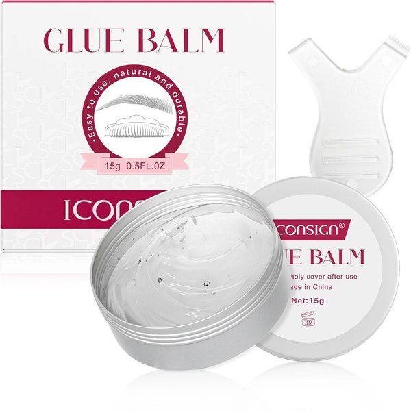 ICONSIGN – baume à colle pour rehausser les cils, Gel adhésif pour rehausser les cils, forte viscosité, séchage rapide, stratification des sourcils, 15g