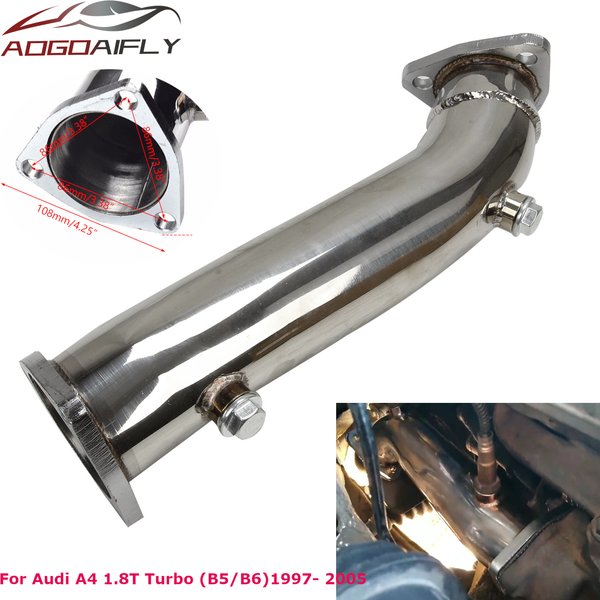 Tuyau d'échappement DOWNPIPE B5 B6 pour AUDI A4 97-05 VW PASSAT 1.8T I4 DOHC, acier inoxydable, fourni par l'usine