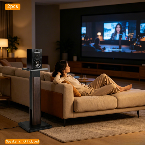 Paar Lautsprecherständer, Regallautsprecherständer, Lautsprecherständer für Surround-Sound, höhenverstellbar, 25,5–33,4 Zoll, 2er-Set, für Bar, KTV, Hochzeit, Konzert