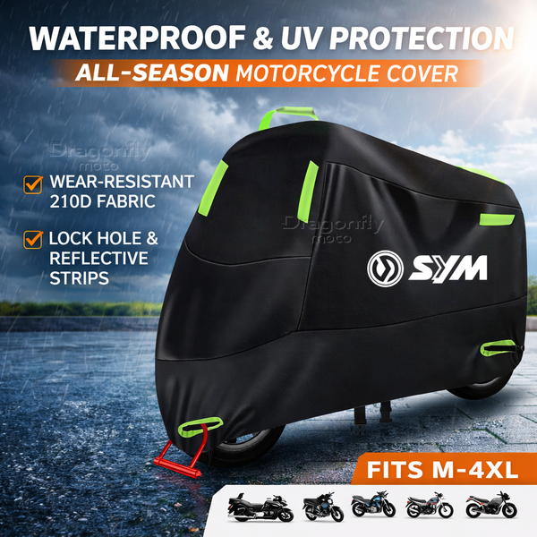Housse de protection pour moto, imperméable, pour l'extérieur, protection UV, pour scooter, pour SYM JP150 GR125 fiddle 3 FNX150 maxsym 400i 600i