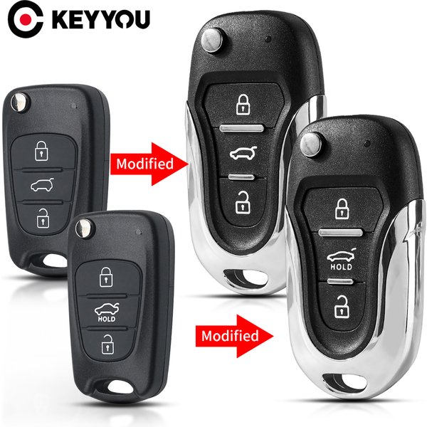 Keyyou modifiziert 3 Tasten Flip Remote Autos chl üssel Shell Case Fob für Hyundai Picanto Solaris Sportage für Kia Picanto Sportage K5