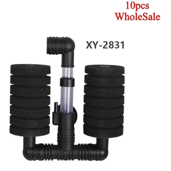 10 pièces Bio éponge filtre Betta friture crevettes Aquarium Aquarium Double tête XY-2831 sans emballage pratique