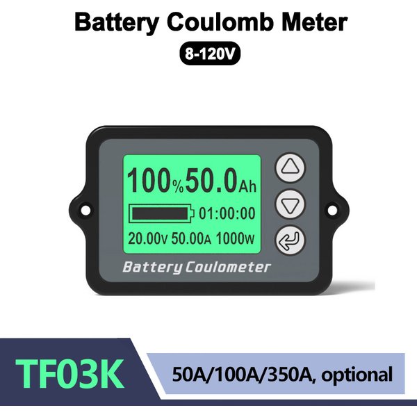 Testeur de capacité de batterie de véhicule, compteur de batterie pour vélo électrique, voiture d'équilibre, machine à livres, 120V, 50A, 100A, 350A, TK15, 02:omb