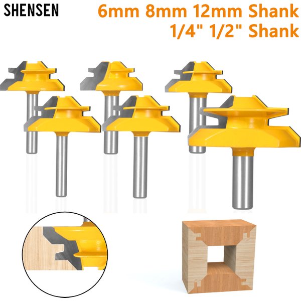 1 Stück 45 ° Grad Lock Gehrung Router Bit Holzbearbeitung Fräser für Holzwerkzeuge