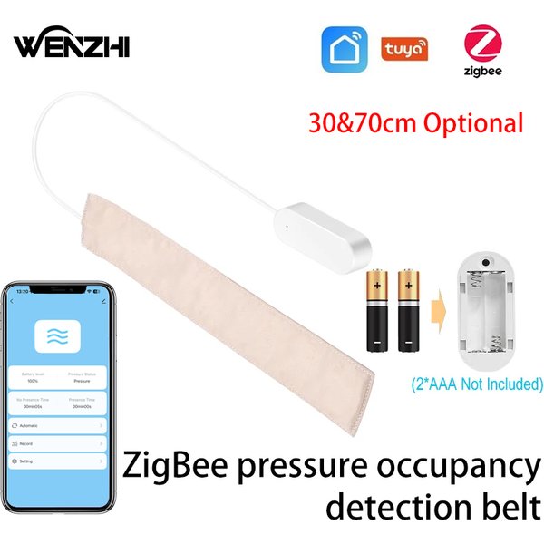 Détecteur de pression Zigbee, détecteur d'occupation/présence, ceinture anti-stress cachée dans le lit/le canapé, alimenté par batterie, Tuya Smart Life, domotique