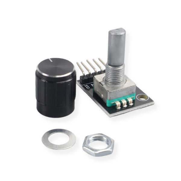 Nowy moduł enkodera obrotowego KY-040 z przyciskiem, 20 impulsów na obrót, 5V, 360 stopni, nieskończona rotacja, do Arduino, regulacja głośności, menu, sterowanie silnikiem.