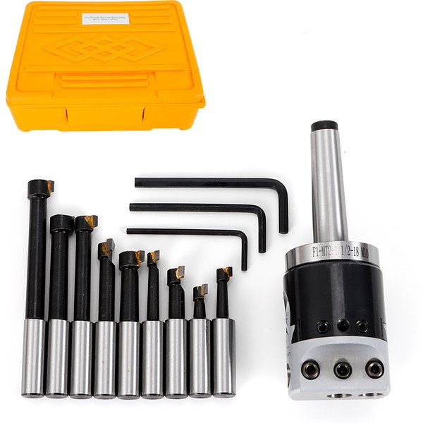 Bohrloch-Bohrstangen-Set MT2-M10 F1-12 50 mm Bohrkopf + 9 Stück 12 mm Bohrstangen-Set Bohrwerkzeug