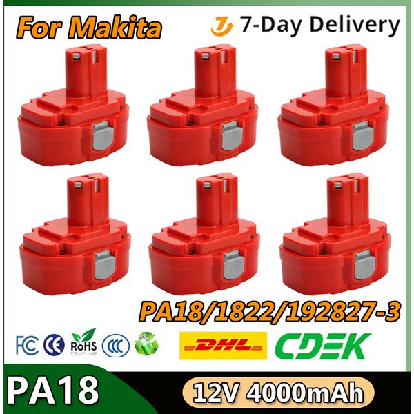 Wiederaufladbarer Akku für Makita PA18 Ni-MH 18V 4000mAh mit PA18 1822 1823 1834 1835 192827-3 192829-9 193159-1 193140-2 Werkzeuge