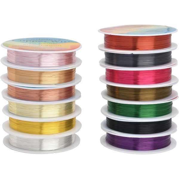 Colorfast Copper Wire For Bracelet Necklace Jewelry DIY Accessories 0.2/0.25/0.3/0.5/0.6/0.7/1.0mm Craft Beading Wire HK018