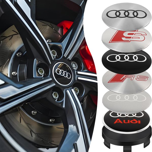 56/60/63/65/68mm Auto-Radnabenkappen-Aufkleber für Audi A3 8P 8V A6 C8 C7 A4 B7 S8 Q3 Q5 RS Sline A8 D3 D4 A5 A8