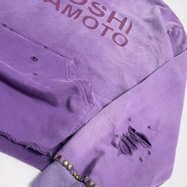 Sweat à capuche unisexe Satoshi contrasté, délavé vintage, ourlet brut, surdimensionné, orné de rivets, style streetwear