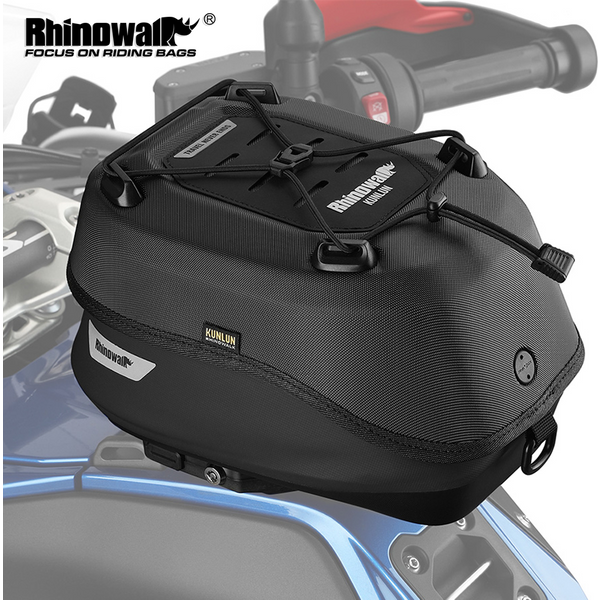 Sac de réservoir imperméable pour moto Rhinowalk, à fixation magnétique rapide, pour CFMOTO 450 MT Kawasaki VOGE BMW KTM HONDA