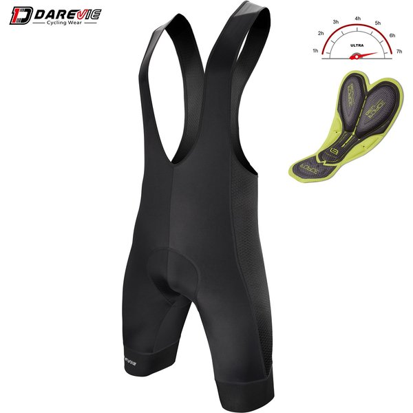 DAREVIE Cycling Bib Shorts 3D Gel Pad 6H Ride Men Cycling Shorts Downhill Pro Team Men Cycling Shorts Breathable 7CM Leg Gripper