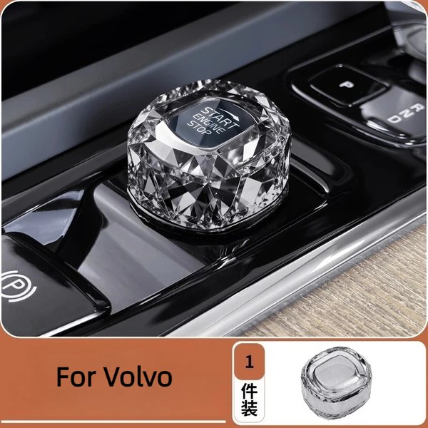 Do Volvo XC60 S90 XC90 S60 V60 V90 Pokrywa przycisku startu w jednym kroku, kryształowa osłona przycisku, osłona ochronna, akcesoria do modyfikacji wnętrza.