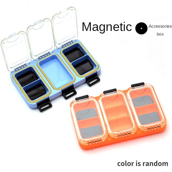 New Fishing Accessories Box Magnetic Waterproof 4 Grid 6 Grid Fishing Hook Accessories Storage Box Fishing Accessories Parts Box