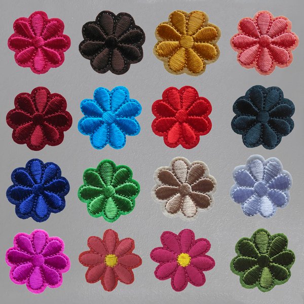 Blumenmuster Stickerei Schmelzklebstoff Bügeln Stoff Patch DIY dekorative Kleidung Reparatur ein Loch Patch