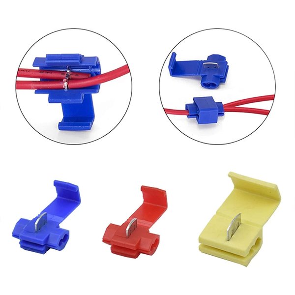 Auto Line Connector T Shape Wire Cable Connectors Terminals Crimp Splitter Car Audio Kit Quick Connection Clip Wire