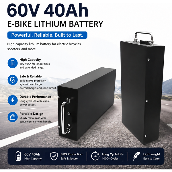 60V 40Ah Lithium-Akku für Elektromotorräder, 2000W Hochleistungsmotor geeignet für Harley Davidson Folding Citycoco Elektroroller, inklusive kostenlosem Ladegerät